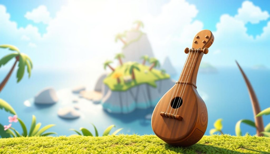 A whimsical and detailed ocarina set against the lush, vibrant backdrop of the Animal Crossing: New Horizons world. The ocarina, crafted with intricate patterns and a warm, earthy tone, sits prominently in the foreground, subtly reflecting the enchanting atmosphere of the game. In the middle ground, a peaceful island scene unfolds, with palm trees, picturesque cliffs, and a serene body of water. Soft, natural lighting bathes the entire composition, evoking a sense of tranquility and wonder. The overall mood is one of exploration, discovery, and the appreciation of the simple pleasures found within the Animal Crossing universe. A whimsical and detailed ocarina set against the lush, vibrant backdrop of the Animal Crossing: New Horizons world. The ocarina, crafted with intricate patterns and a warm, earthy tone, sits prominently in the foreground, subtly reflecting the enchanting atmosphere of the game. In the middle ground, a peaceful island scene unfolds, with palm trees, picturesque cliffs, and a serene body of water. Soft, natural lighting bathes the entire composition, evoking a sense of tranquility and wonder. The overall mood is one of exploration, discovery, and the appreciation of the simple pleasures found within the Animal Crossing universe.